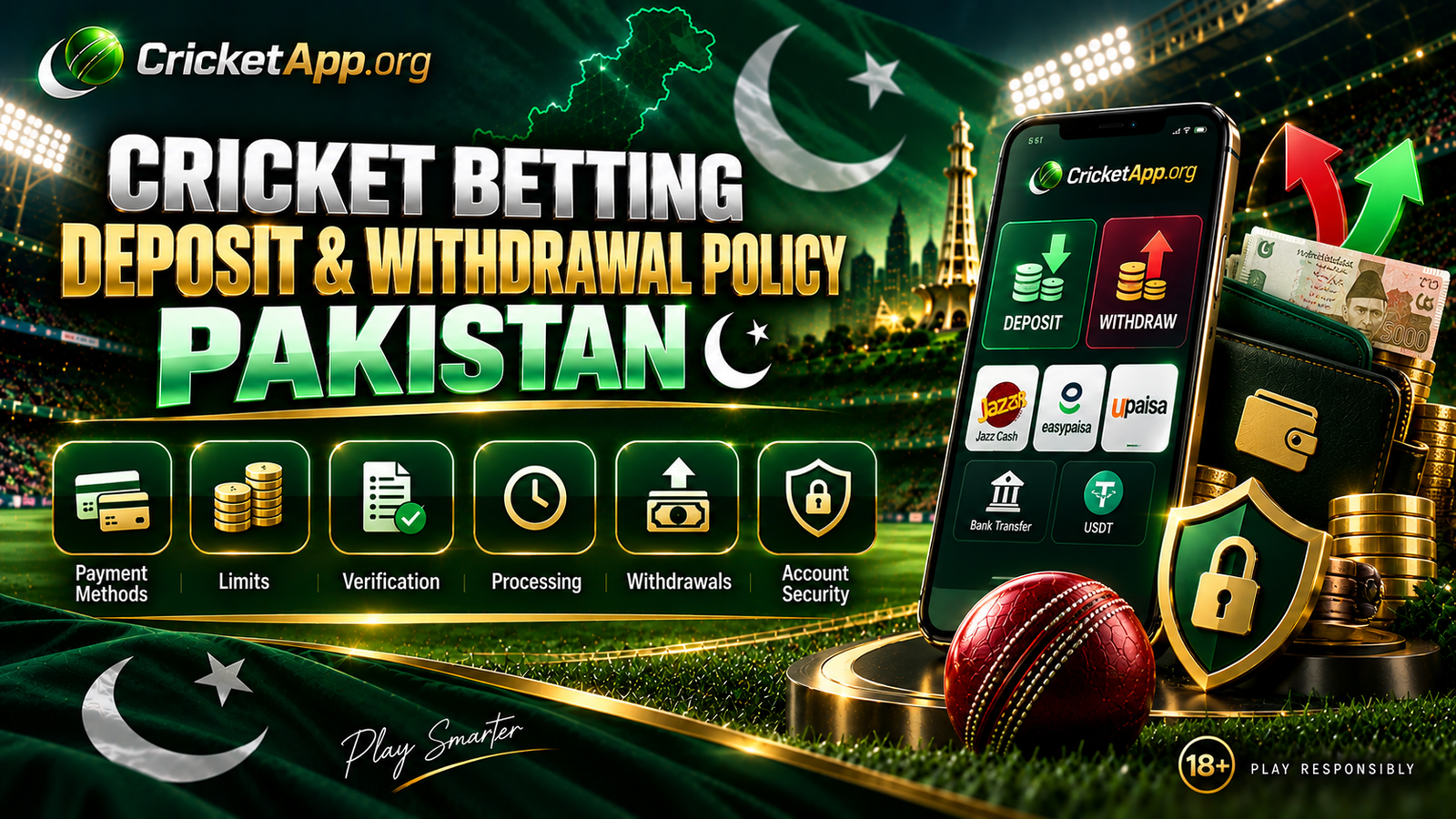 Cricket Betting Deposit & Withdrawal Policy Pakistan